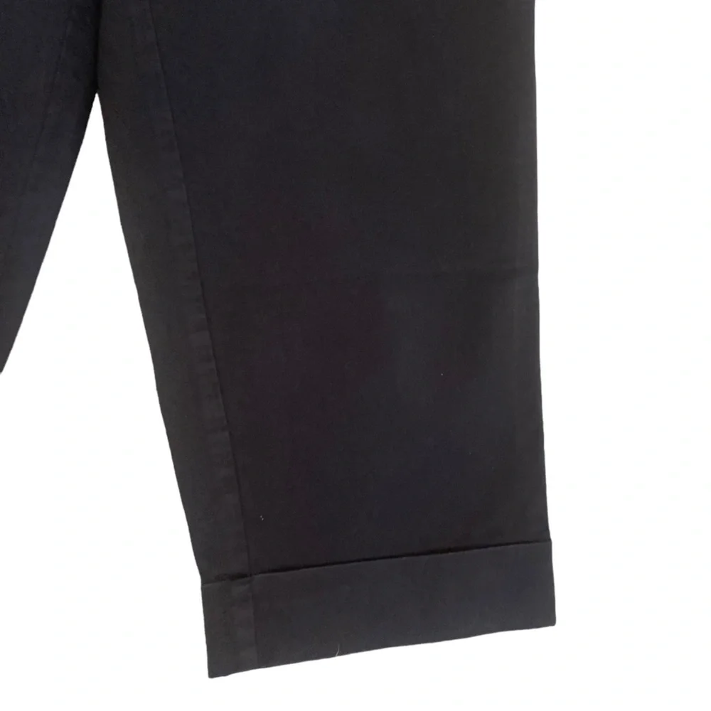 Talbots stretch cotton cropped Capri cuffed pants side zipper size 12p - Picture 3 of 6
